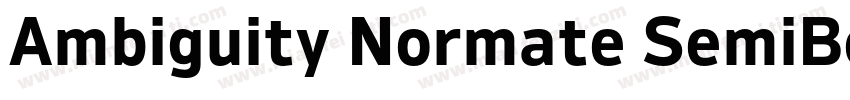 Ambiguity Normate SemiBold字体转换